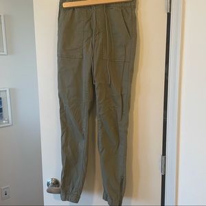Green jogger style pants